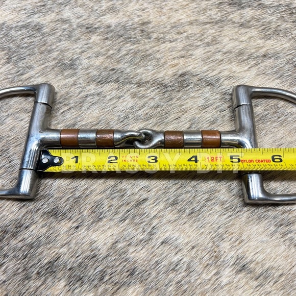 5″ D Ring Snaffle w/ Copper Rollers - Picture 3 of 3